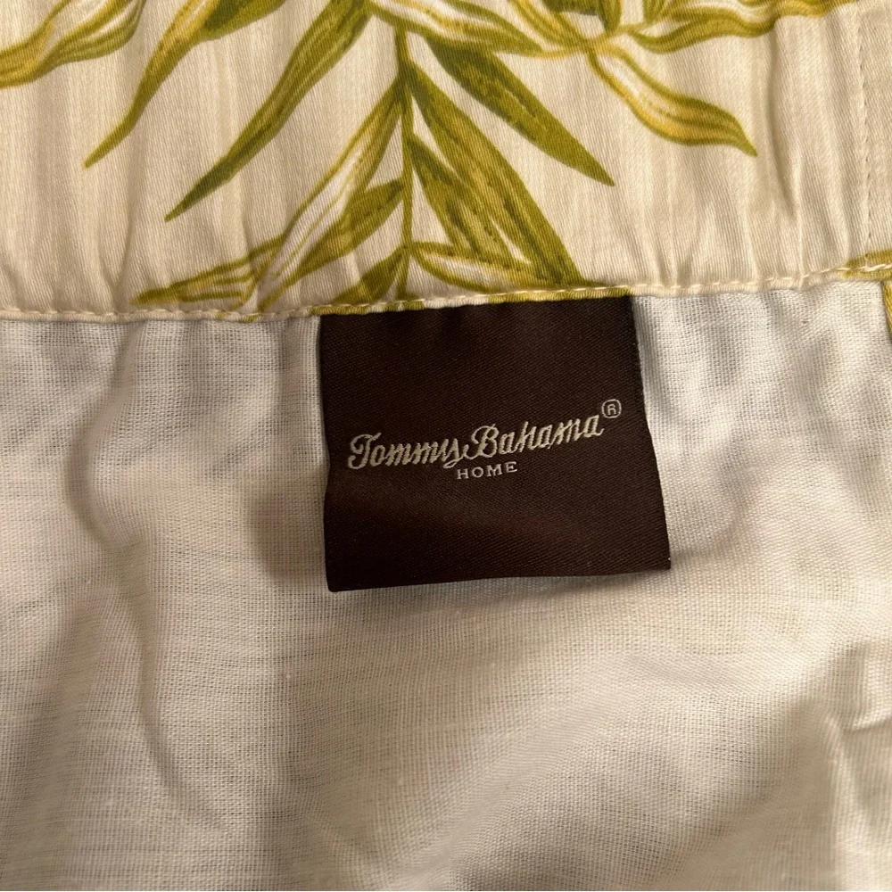 TOMMY BAHAMA Island Botanical Window Lined Valance Tropical Leaves#0901258B